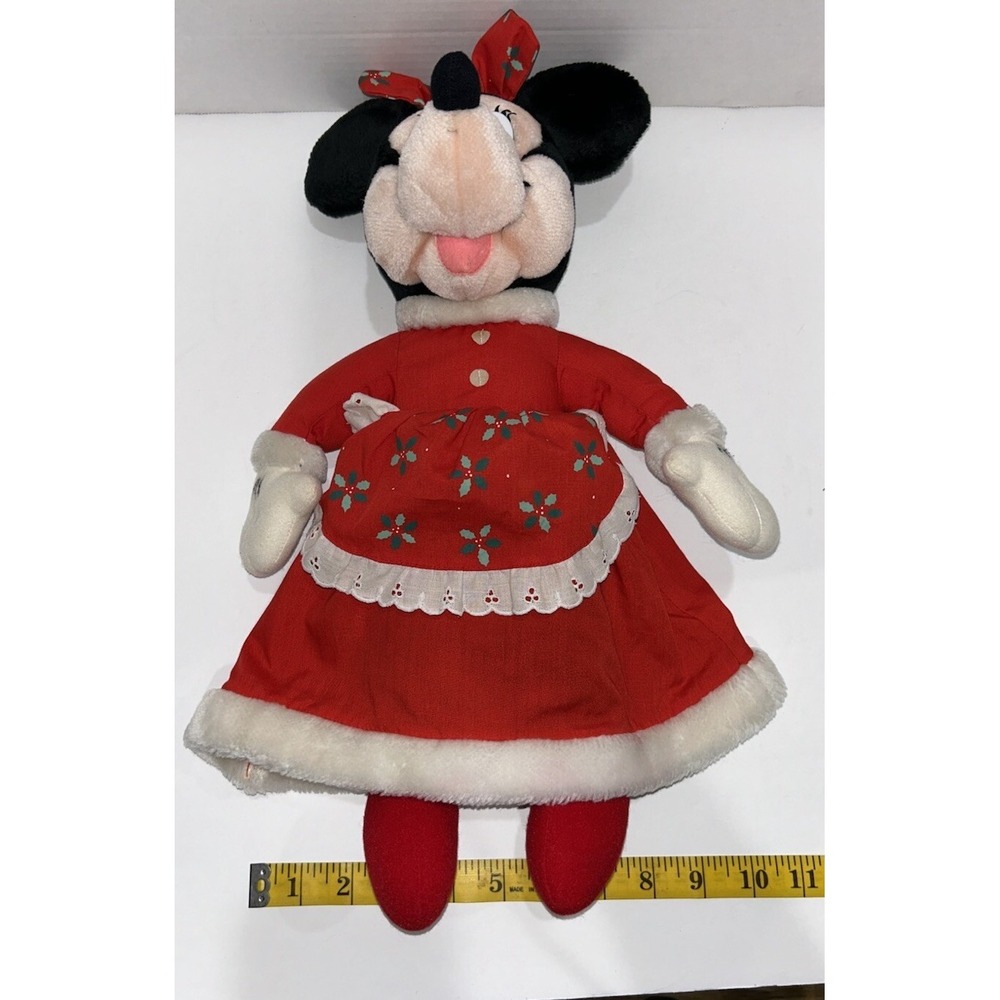 Applause Walt Disney Company Minnie Mouse Plush Mrs Claus Christmas Vintage - Picture 11 of 11